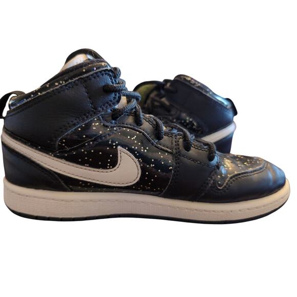 Nike Air Jordan 1 SE black sparkle girls streetwear sneakers - Picture 9 of 10